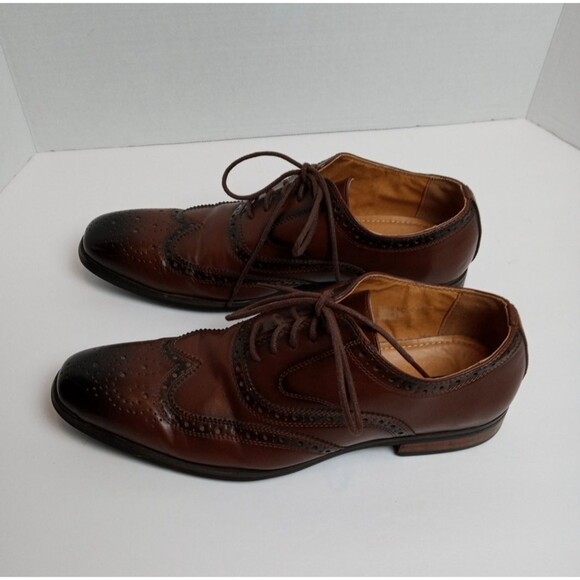 Vincent Cavallo Men's Wing Tip Brogue Oxford  Lace-up 8.5  Dark Academia Whimsy - Picture 4 of 6